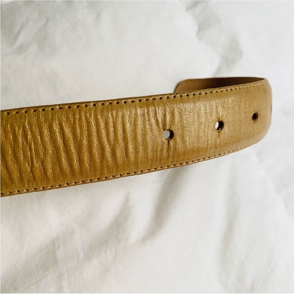 Gail Labelle Gold MetaloTeddy Bear Leather Belt SZ L - Picture 6 of 6